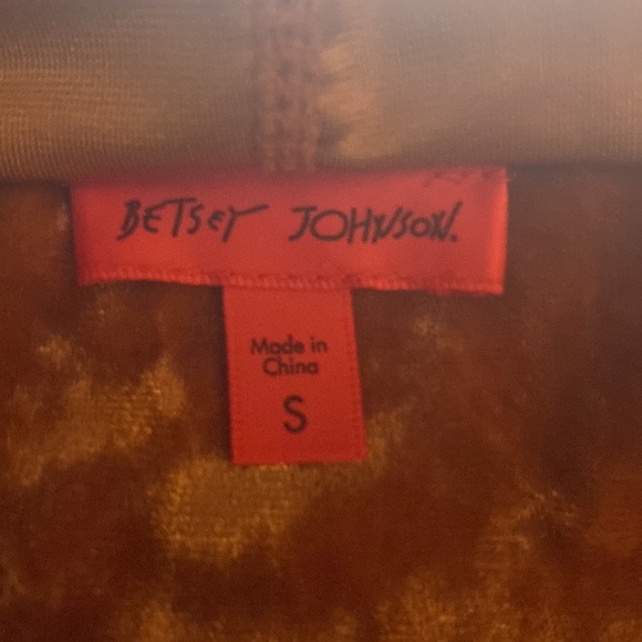 Betsey Johnson Crushed Velvet Hoodie Tunic Hi-Lo Dress Sleep Shirt Sz Small VGC - Picture 6 of 6